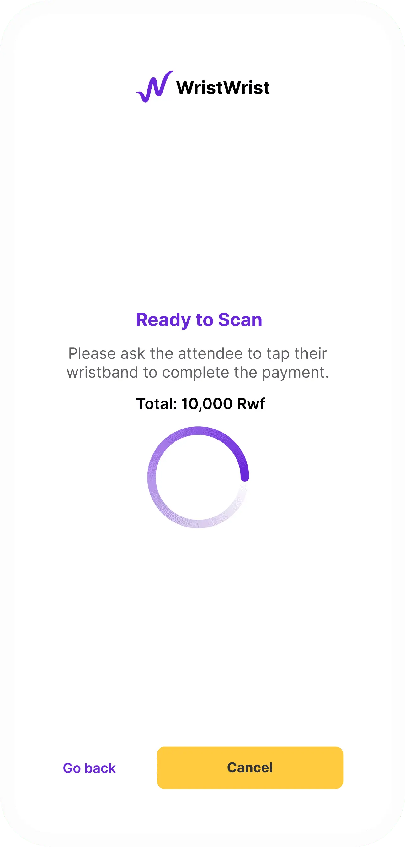 Guests receiving NFC wristbands